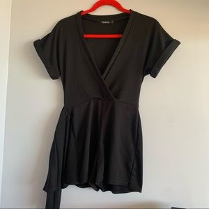 Black Wrap Romper
